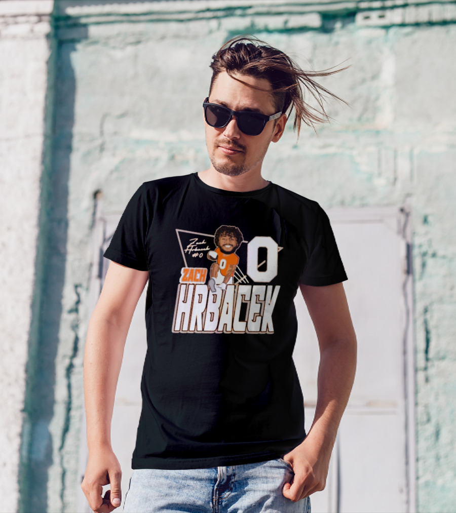 Zach Hrbacek 0 Sam Houston Bearkats Football Caricature Signature T-Shirt