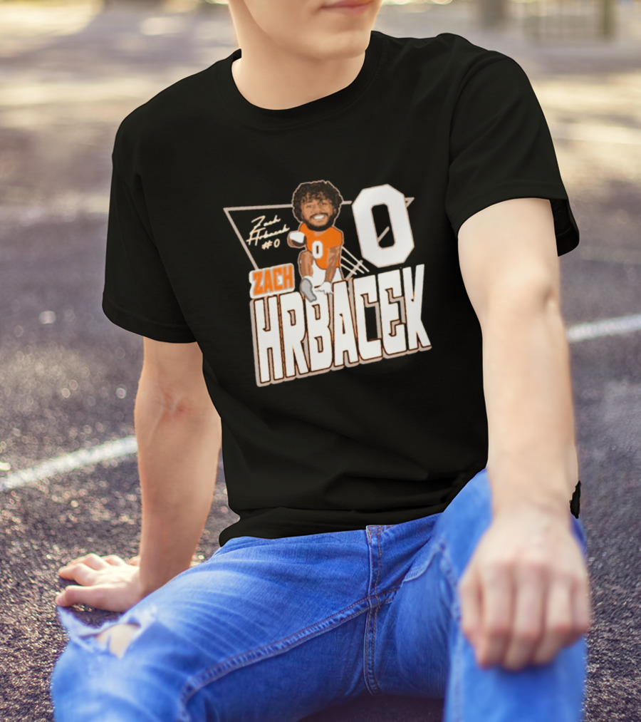 Zach Hrbacek 0 Sam Houston Bearkats Football Caricature Signature T-Shirt