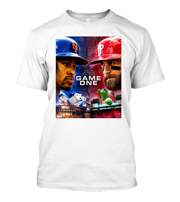Mets Versus Phillies Game One New York Mets Vs Philadelphia Phillies T-Shirt