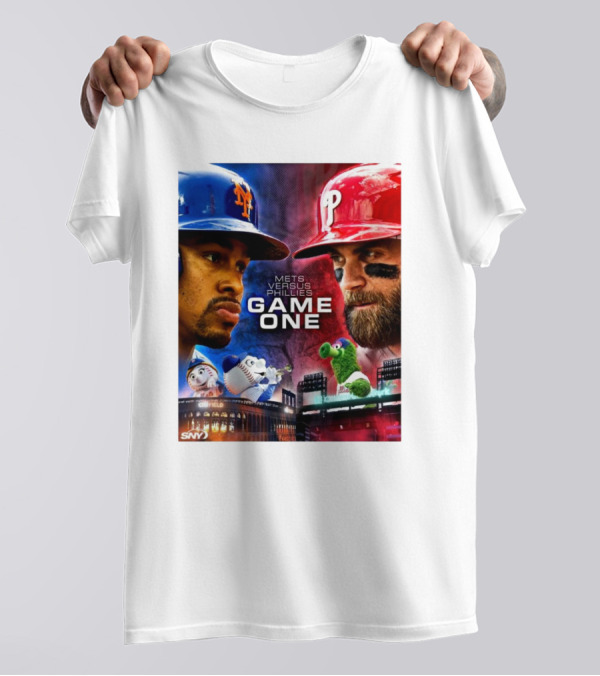 Mets Versus Phillies Game One New York Mets Vs Philadelphia Phillies T-Shirt