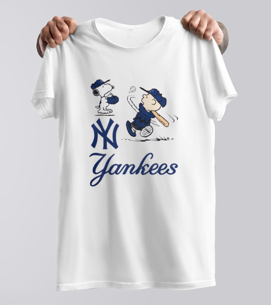 New York Yankees Snoopy 2024 Sports Cartoon T-Shirt