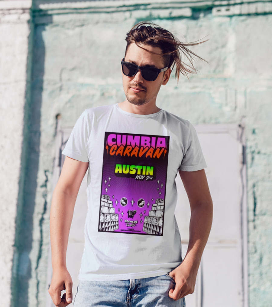Cumbia Caravan Austin Nov 9 2024 Noche De Cumbia T-Shirt