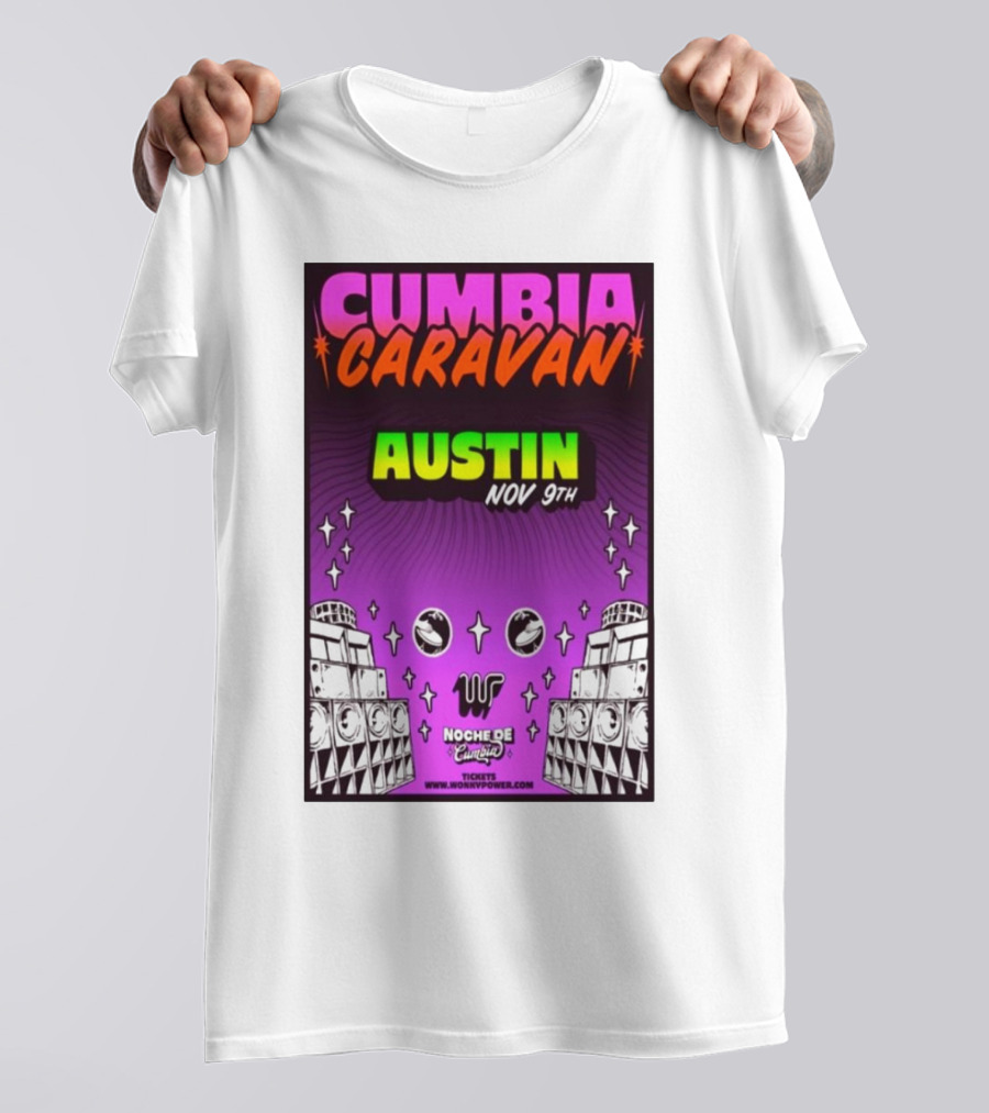 Cumbia Caravan Austin Nov 9 2024 Noche De Cumbia T-Shirt