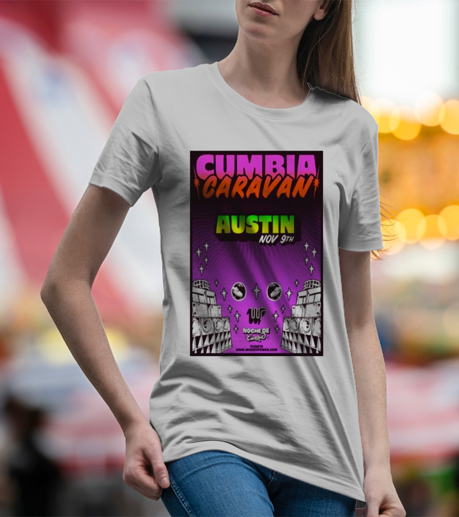 Cumbia Caravan Austin Nov 9 2024 Noche De Cumbia T-Shirt