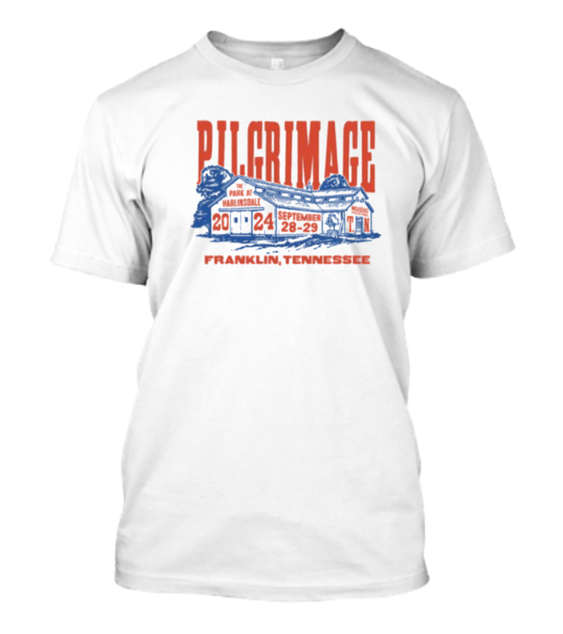 Pilgrimage Music Festival 2024 September 28-29 The Park At Harlinsdale Franklin Tennessee T-Shirt