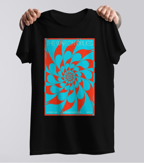 The War On Drugs October 5 2024 The Meritage Resort And Spa Napa CA Vibrant Spiral T-Shirt