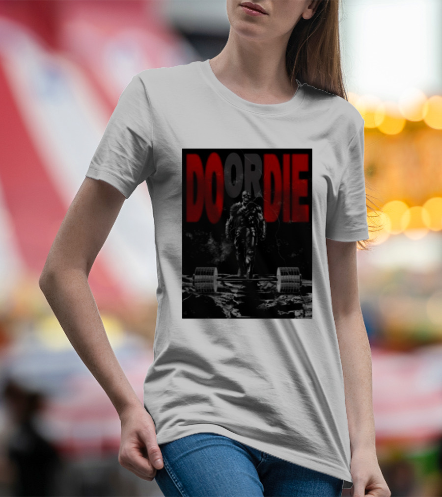 Raskolapparel Do Or Die Powerlifting Motif With Intense T-Shirt