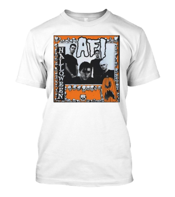 AFI Halloween Skull Border Pumpkin T-Shirt