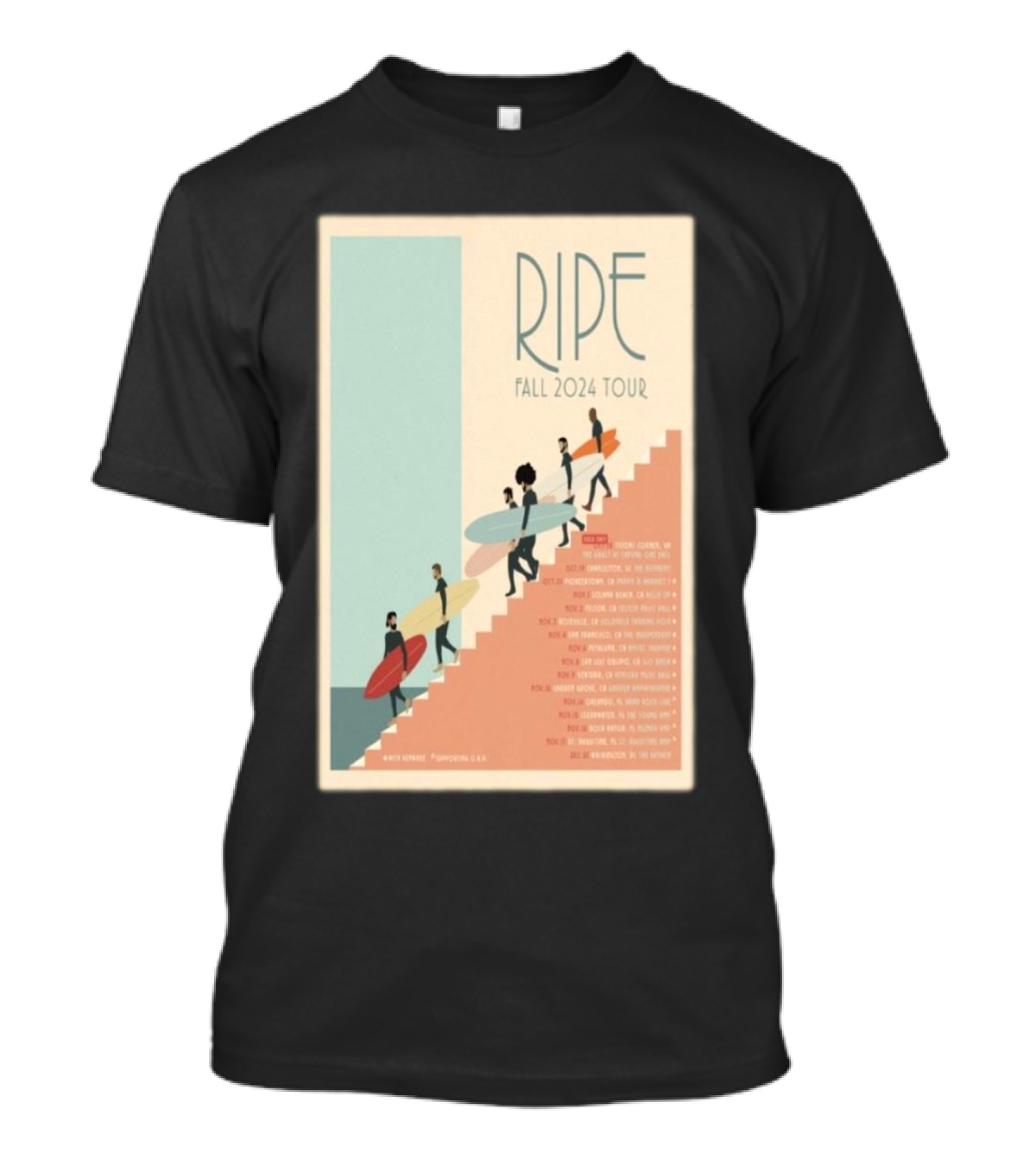 Ripe Fall 2024 Tour Vintage Surf Stairway T-Shirt