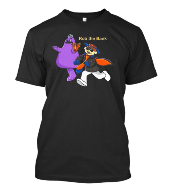Rob The Bank With Purple Character Duo In New York T-Shirt