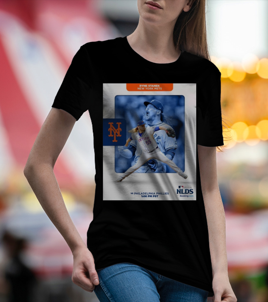 Ryne Stanek New York Mets Vs Philadelphia Phillies 2024 NLDS 1:08 PM PST T-Shirt