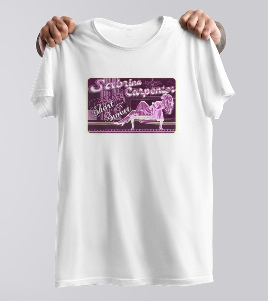 Sabrina Carpenter Short N’ Sweet Tour Vintage Neon Lounge T-Shirt