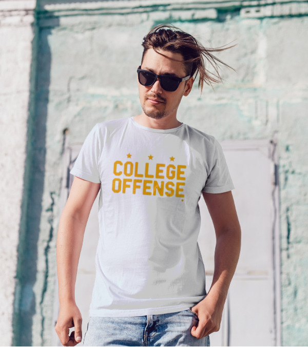 College Offense Yellow Stars Shane Peacher T-Shirt