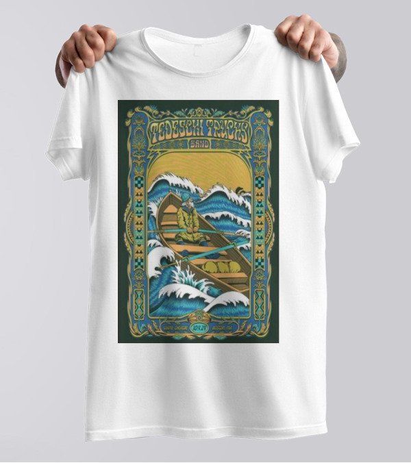 Tedeschi Trucks Band Wang Theatre Boston MA October 4 2024 Vintage Rowboat Ocean Waves Art Nouveau T-Shirt