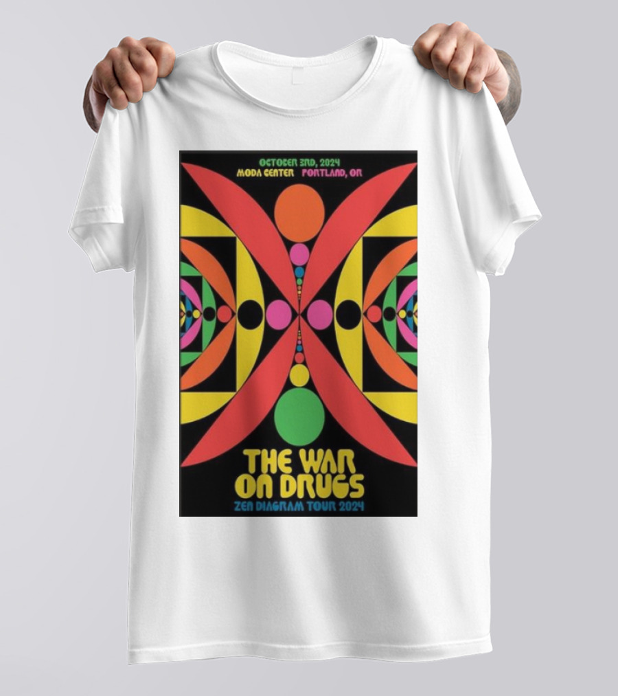 The War On Drugs Zen Diagram Tour October 3rd 2024 Moda Center Portland OR T-Shirt