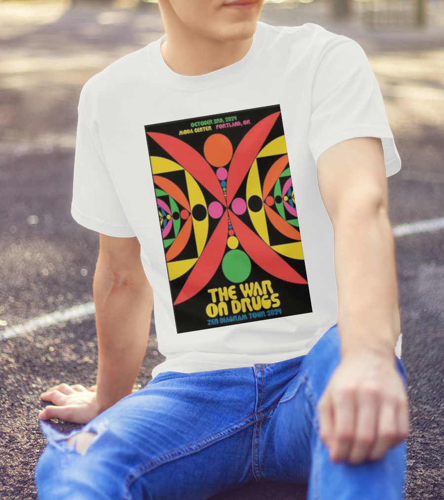 The War On Drugs Zen Diagram Tour October 3rd 2024 Moda Center Portland OR T-Shirt