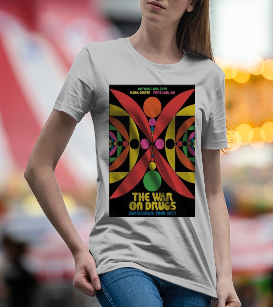 The War On Drugs Zen Diagram Tour October 3rd 2024 Moda Center Portland OR T-Shirt