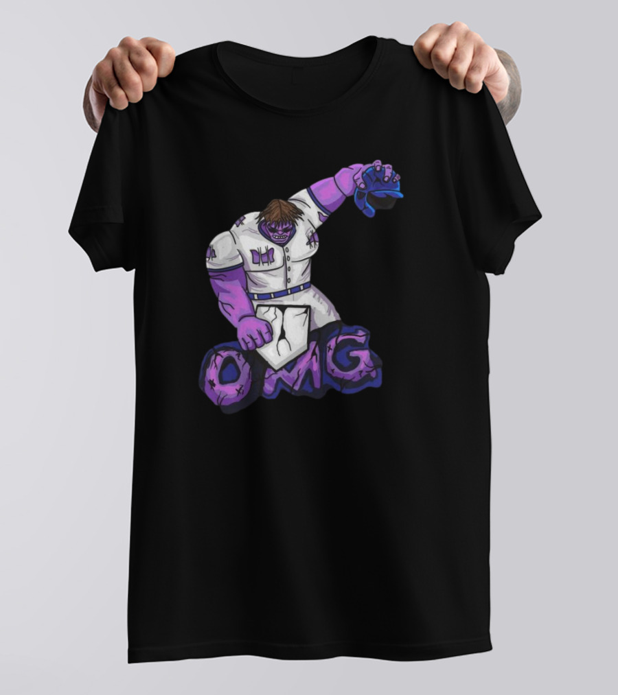 Winker Smash OMG Baseball Monster Character T-Shirt