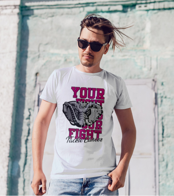 Alabama Crimson Tide Your Fight Is Our Fight Tackle Cancer 2024 Elephant T-Shirt