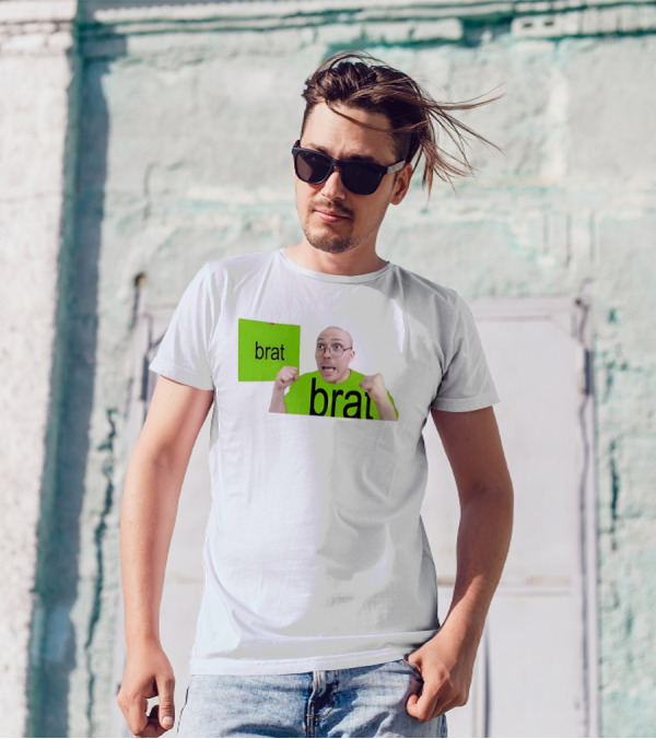 Anthony Fantano Brat Neon Green Double Brat Face T-Shirt