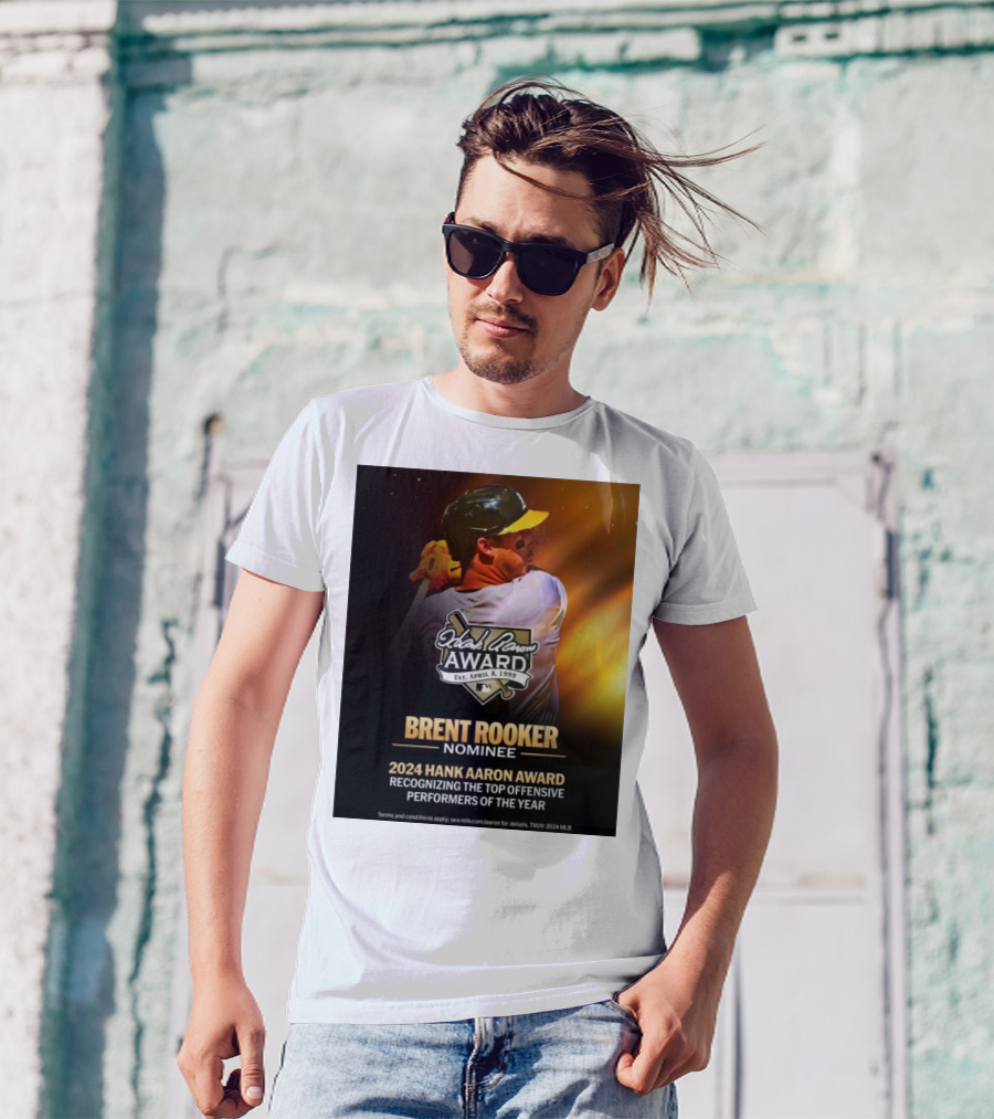 Brent Rooker Nominee 2024 Hank Aaron Award Recognizing The Top Offensive Performers Of The Year T-Shirt
