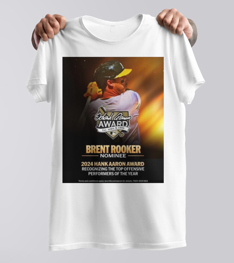 Brent Rooker Nominee 2024 Hank Aaron Award Recognizing The Top Offensive Performers Of The Year T-Shirt