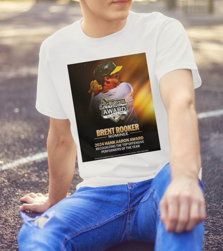 Brent Rooker Nominee 2024 Hank Aaron Award Recognizing The Top Offensive Performers Of The Year T-Shirt
