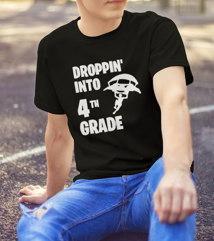 Droppin' Into 4th Grade Parachute Adventure T-Shirt