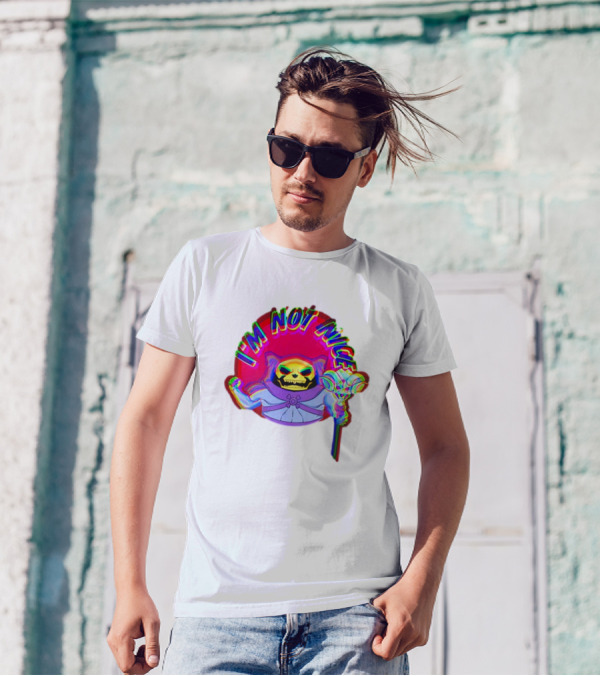I'm Not Nice Glitch Skull Staff Villain T-Shirt