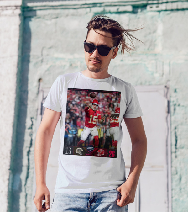 ESPN Monday Night Football Final Kansas City Chiefs 26 New Orleans Saints 13 T-Shirt
