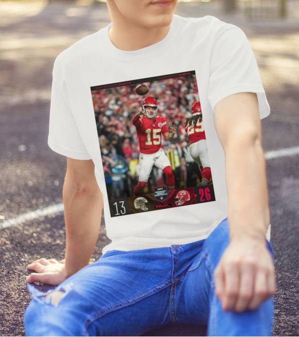 ESPN Monday Night Football Final Kansas City Chiefs 26 New Orleans Saints 13 T-Shirt