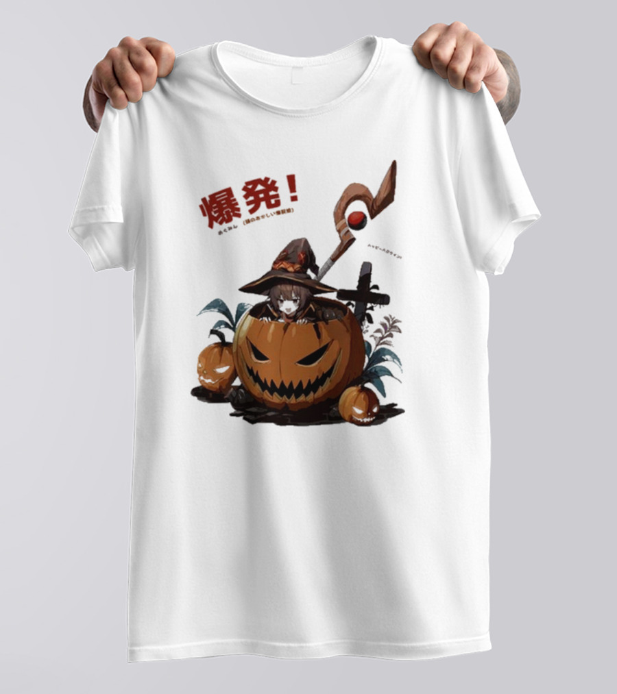 Iced Tea Aesthetics Megumin Bakuretsu Pumpkin Halloween T-Shirt