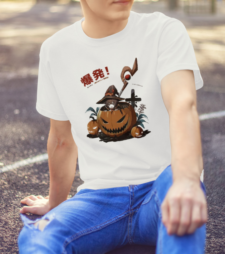 Iced Tea Aesthetics Megumin Bakuretsu Pumpkin Halloween T-Shirt