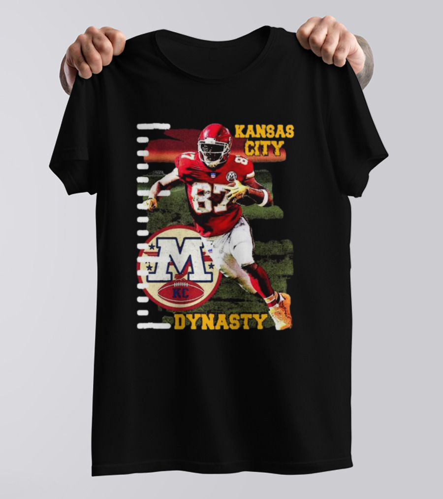 Kansas City Chiefs Travis Kelce #87 KC Dynasty Vintage T-Shirt