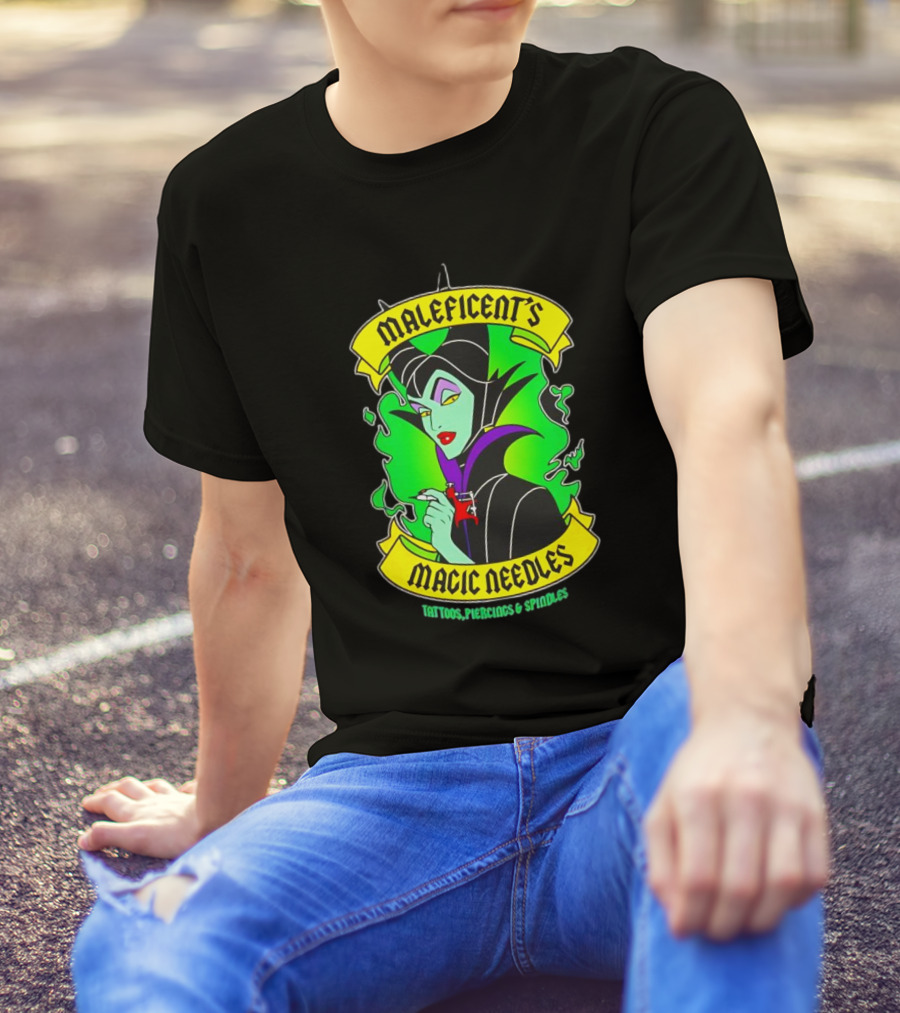 Maleficent's Magic Needles Tattoos Piercings And Spindles T-Shirt
