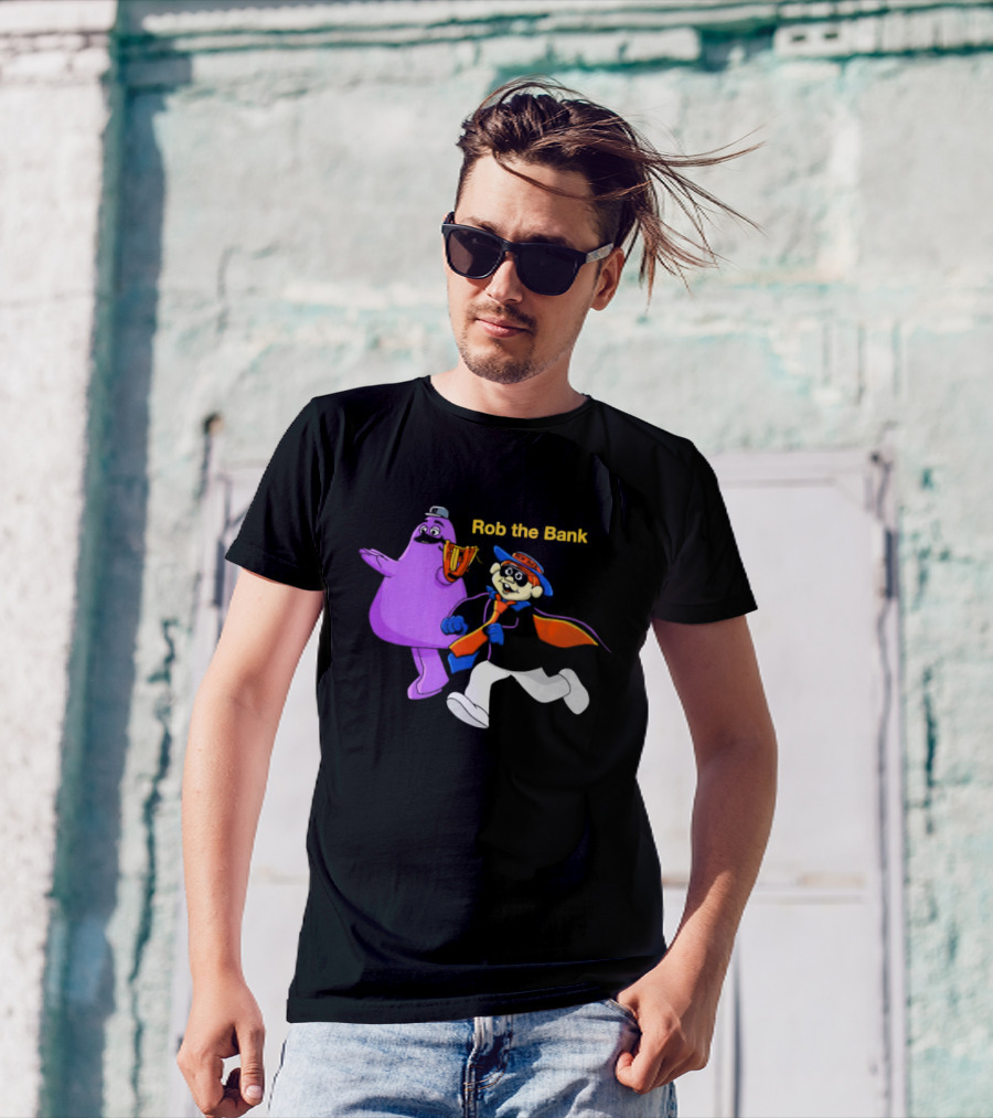 New York Mets Grimace Rob The Bank Hamburglar Duo T-Shirt