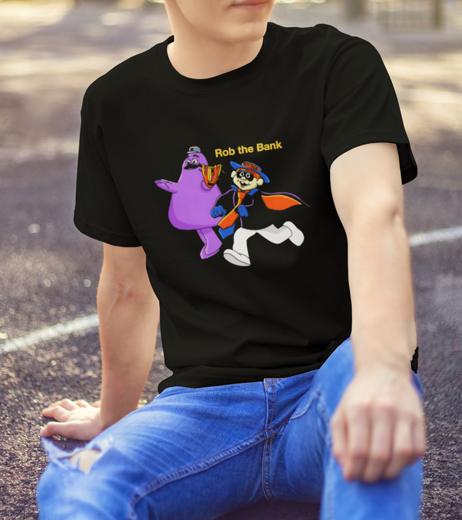 New York Mets Grimace Rob The Bank Hamburglar Duo T-Shirt