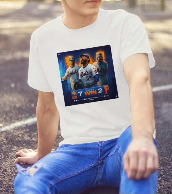 New York Mets Win 7-2 Against Philadelphia Phillies NLDS Game 3 Mets Victory T-Shirt