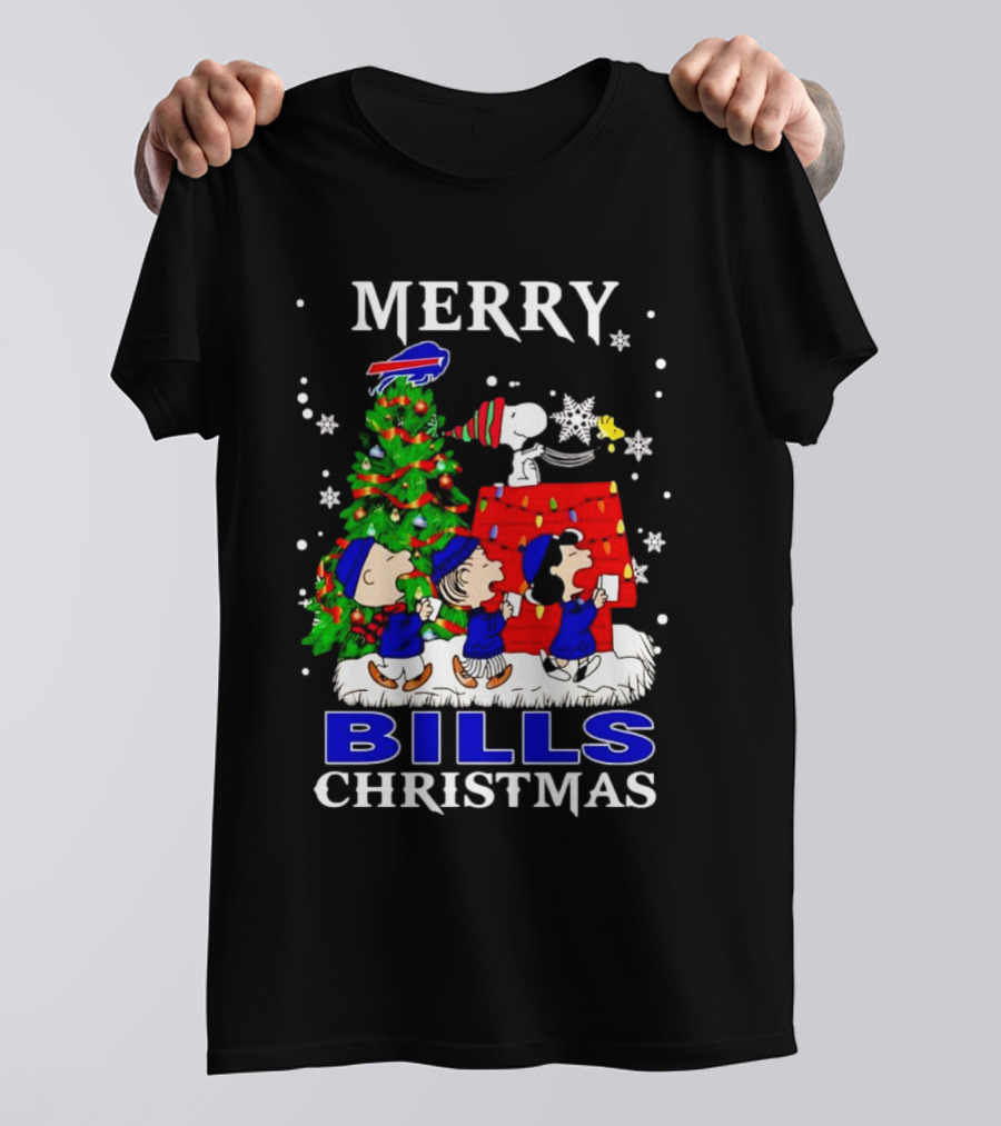 Merry Bills Christmas Peanuts Buffalo Bills T-Shirt