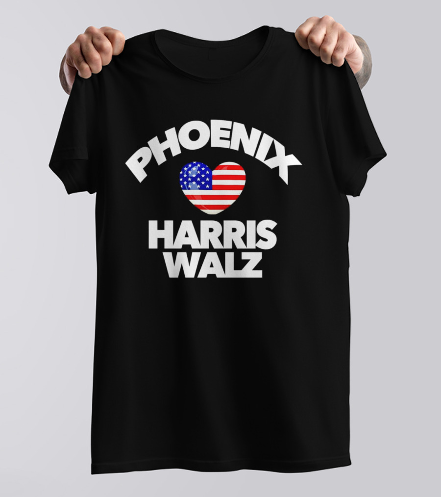 Phoenix USA Flag Love Harris Walz T-Shirt