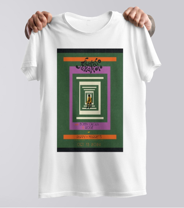 Junto Akaramo With Bobby Oroza And Rogê At Pappy + Harriet's Pioneertown CA Oct 13 T-Shirt