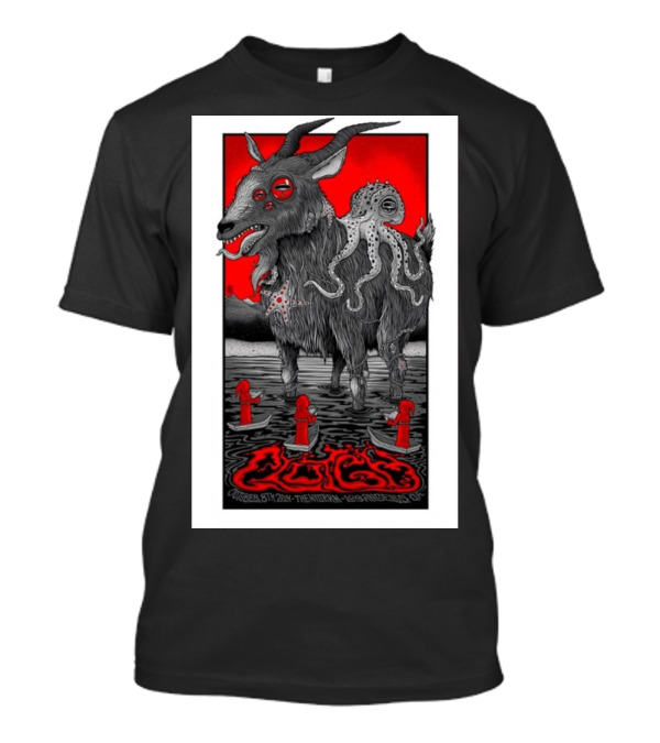 Clutch The Wiltern Los Angeles October 8th 2024 Goat Monster With Tentacles T-Shirt