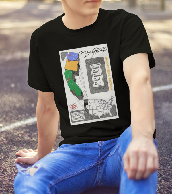 Jesus Piece West Coast Winter 2024 Tour Los Angeles Berkeley Sacramento Portland Seattle T-Shirt