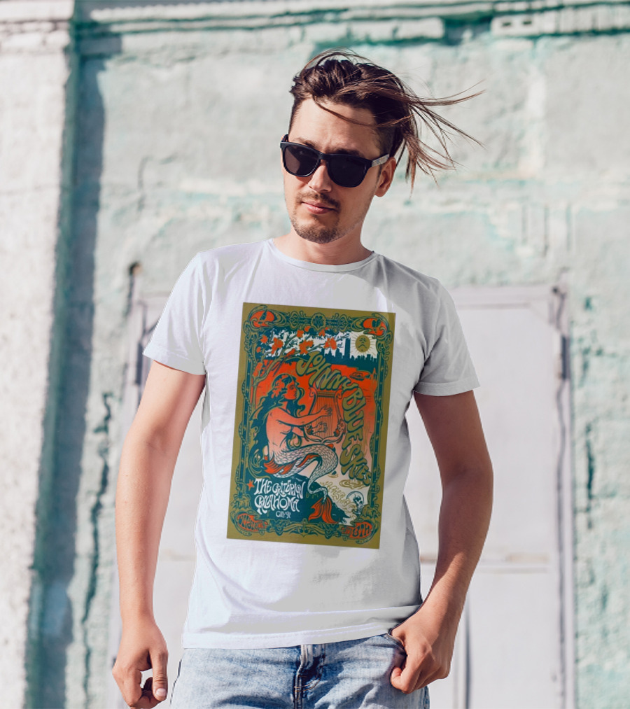 Johnny Blue Skies Oklahoma City Tour The Criterion October 8th 2024 Art Nouveau Mermaid T-Shirt