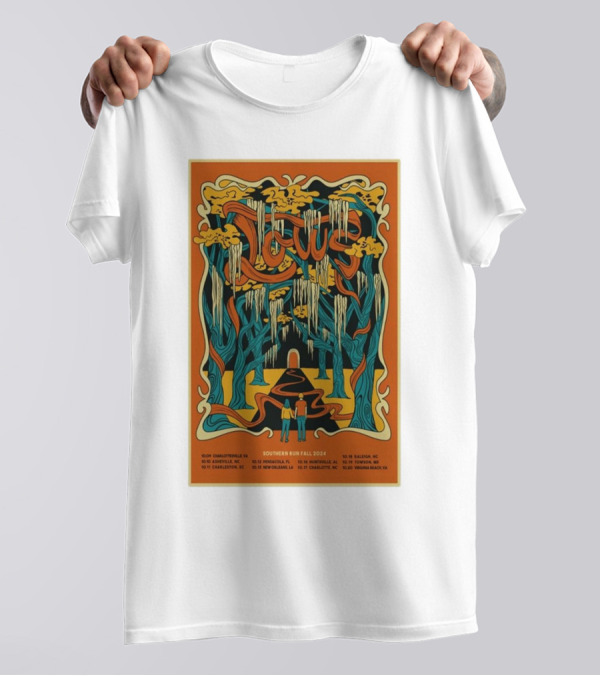 Lotus Southern Run Fall 2024 Tour Charlottesville Asheville Charleston Birmingham Huntsville Nashville Raleigh Wilmington Charlotte Richmond T-Shirt