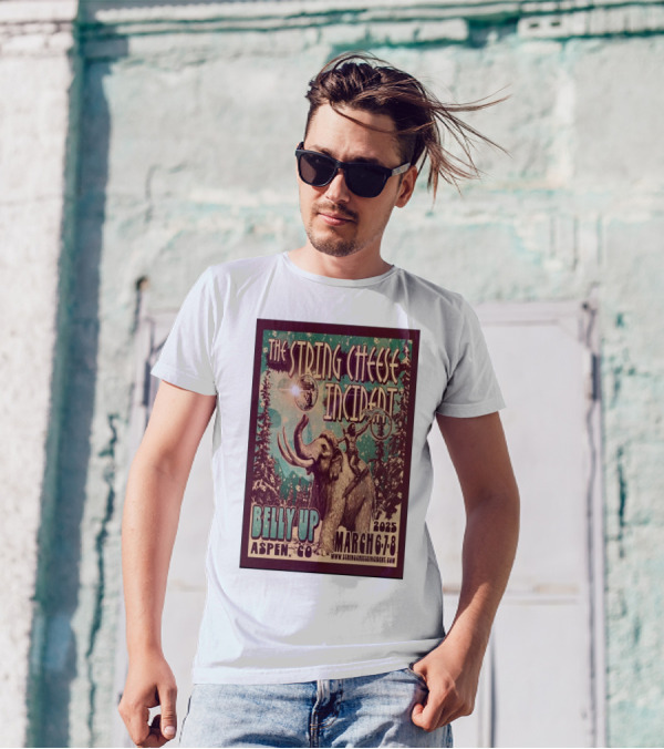 The String Cheese Incident March 6-8 2025 Belly Up Aspen CO Mammoth Adventure T-Shirt