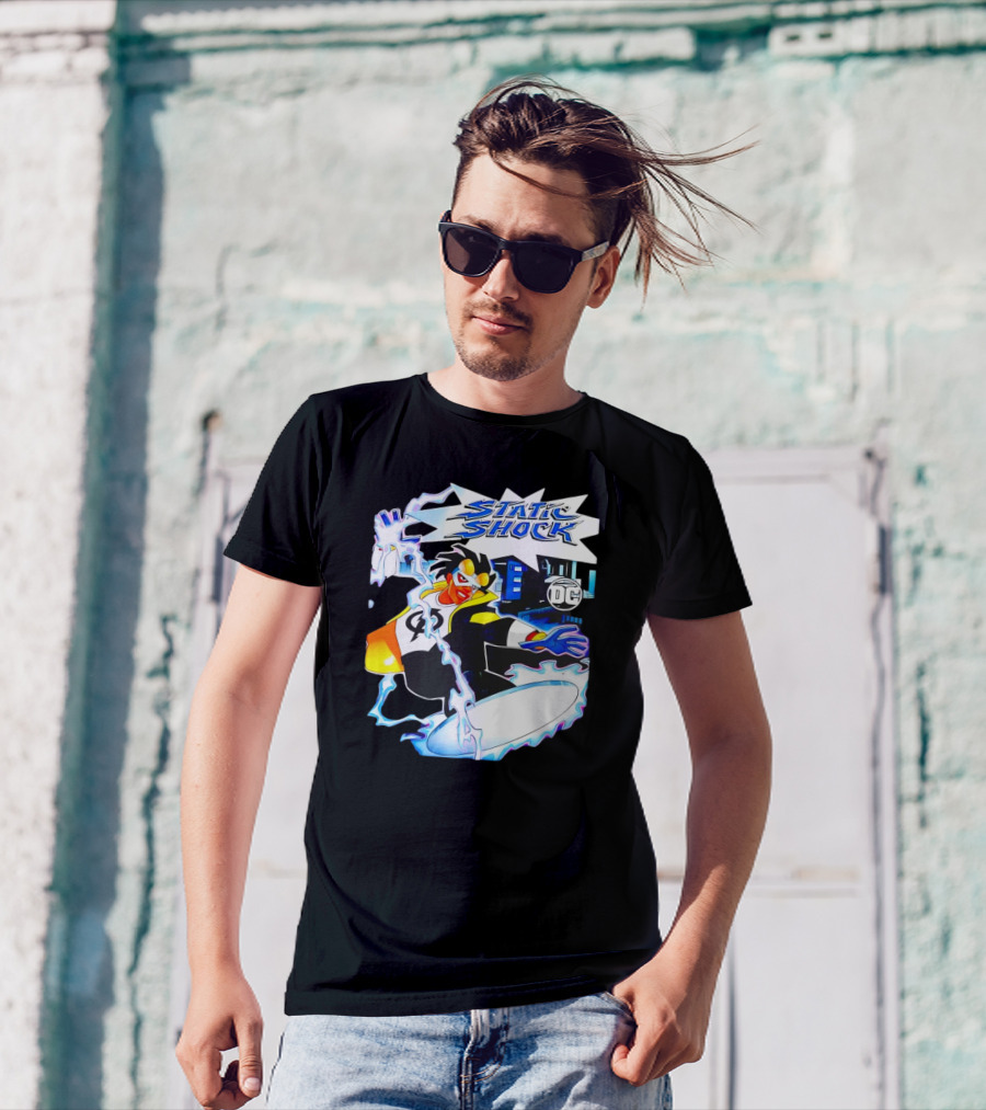 Static Shock DC Comics Electric Hero Iconic T-Shirt