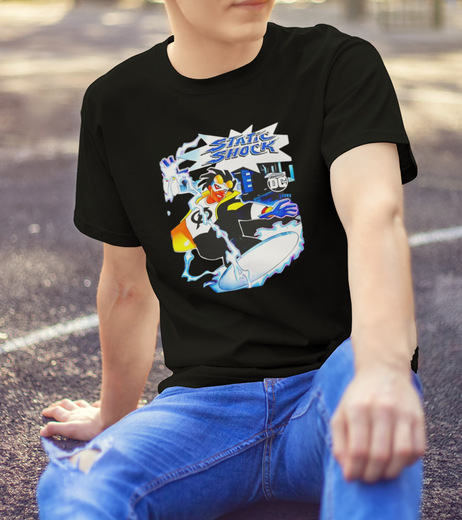 Static Shock DC Comics Electric Hero Iconic T-Shirt