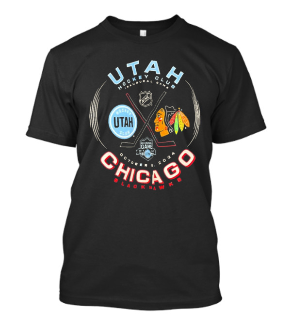 Utah Hockey Club Inaugural Game Vs. Chicago Blackhawks October 8, 2024 NHL T-Shirt