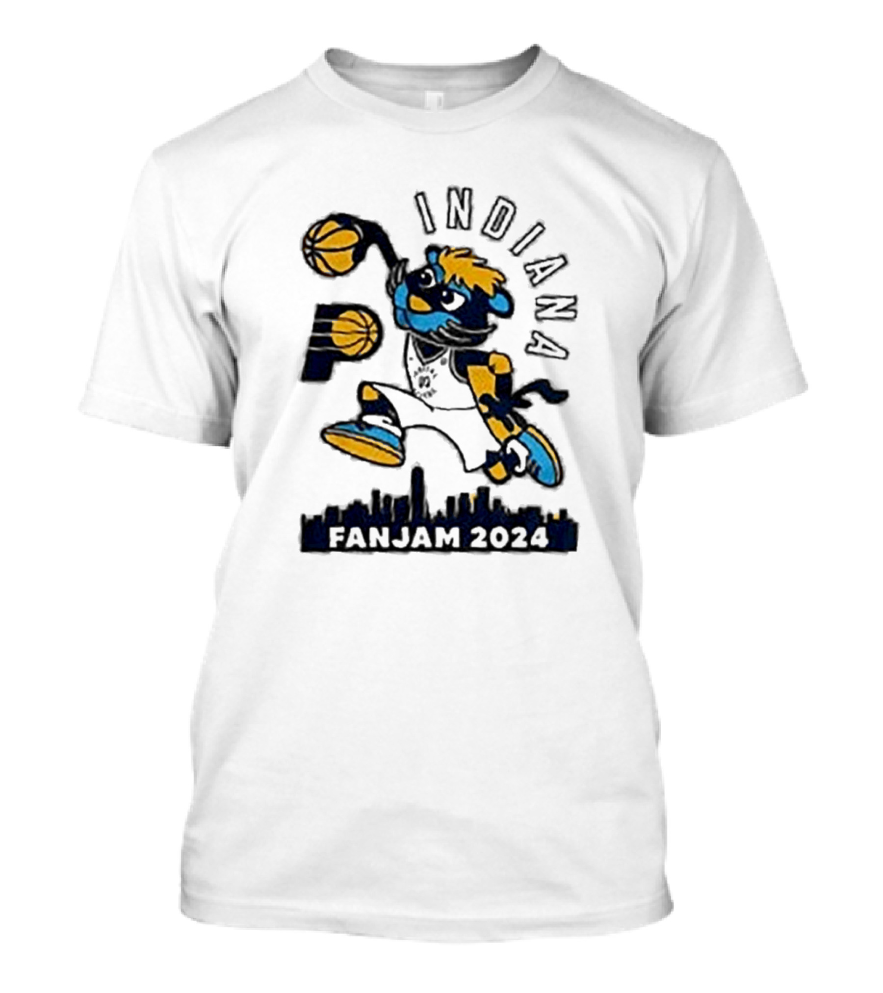 Indiana Pacers FanJam 2024 Dunking Mascot T-Shirt